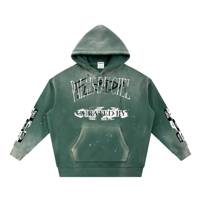 ACID WASH CHECKERBOARD HOODIE