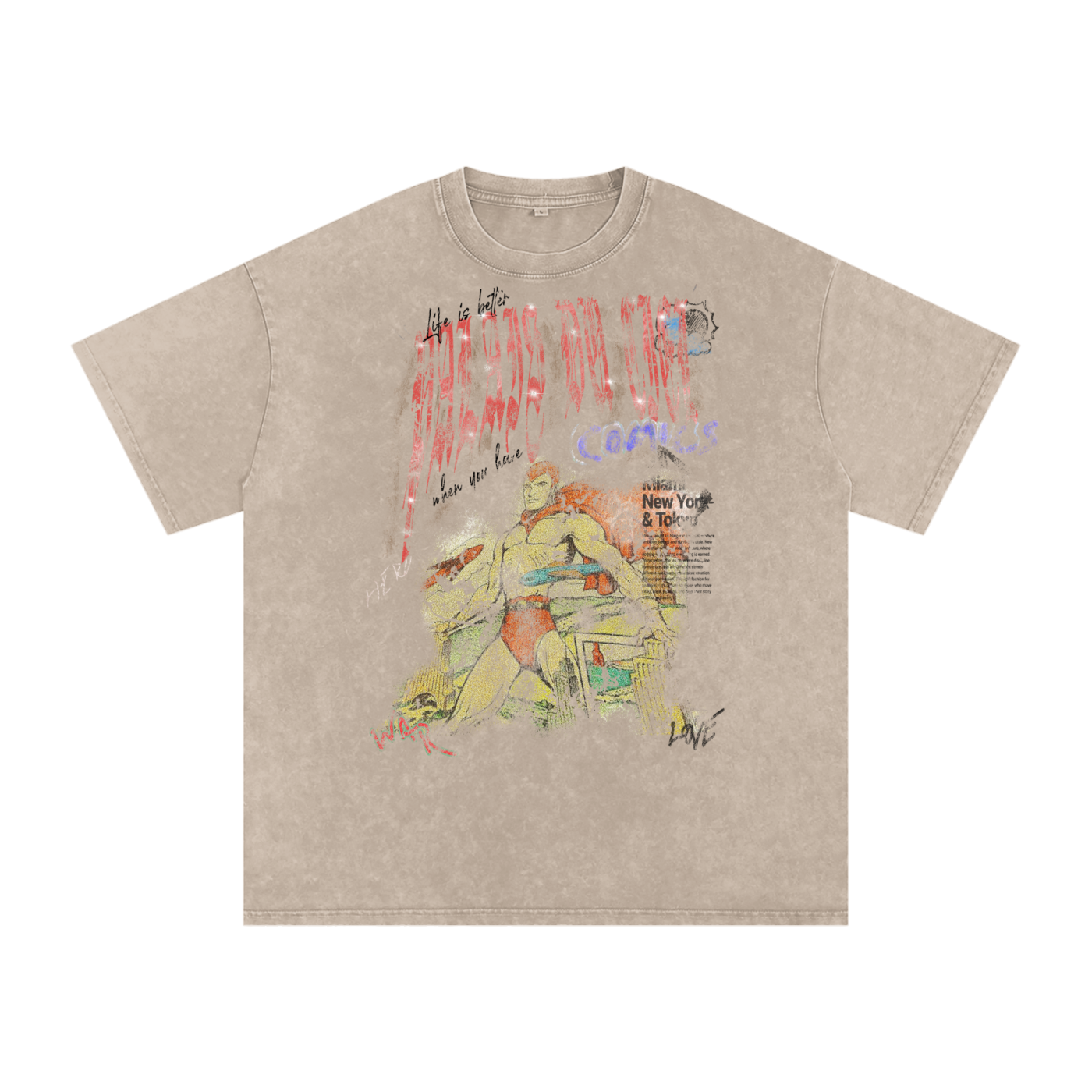 A AWESOME SUPERHERO FIGHTING CRIME / PALAIS DU CIEL T-SHIRT