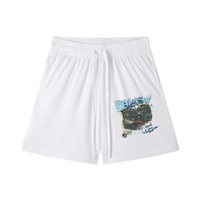 Automobile Speeding Mesh Shorts