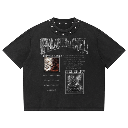 HEAVEN OR HELL STUDDED T-SHIRT