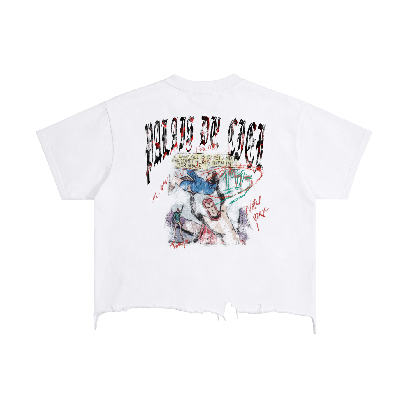 A AWESOME SUPERHERO FIGHTING CRIME / PALAIS DU CIEL BOXY T-SHIRT