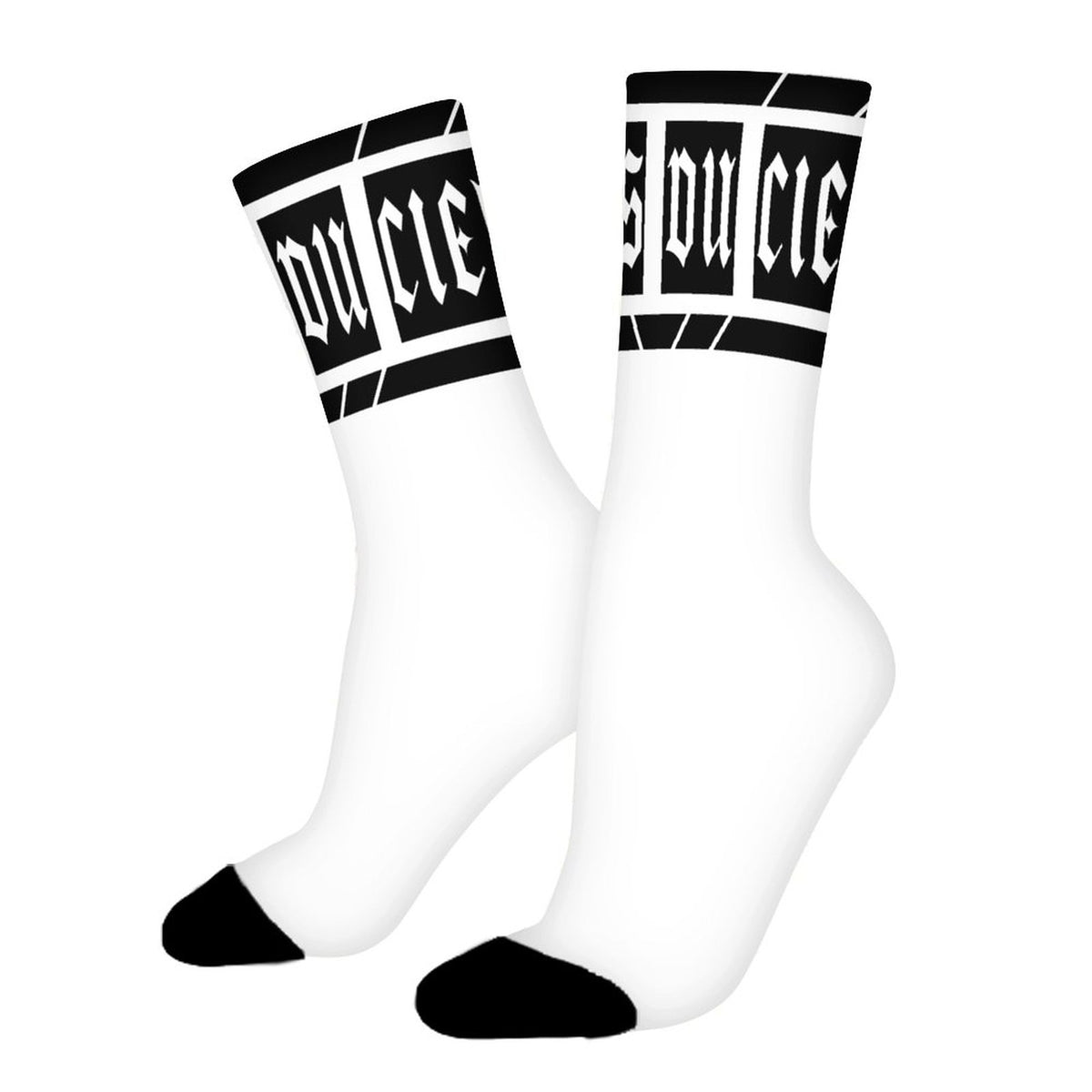 WHITE AND BLACK STRIPED CIEL SOCKS