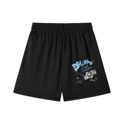 Automobile Speeding Mesh Shorts