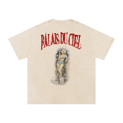 MODEL SMOKING WASHED T-SHIRT