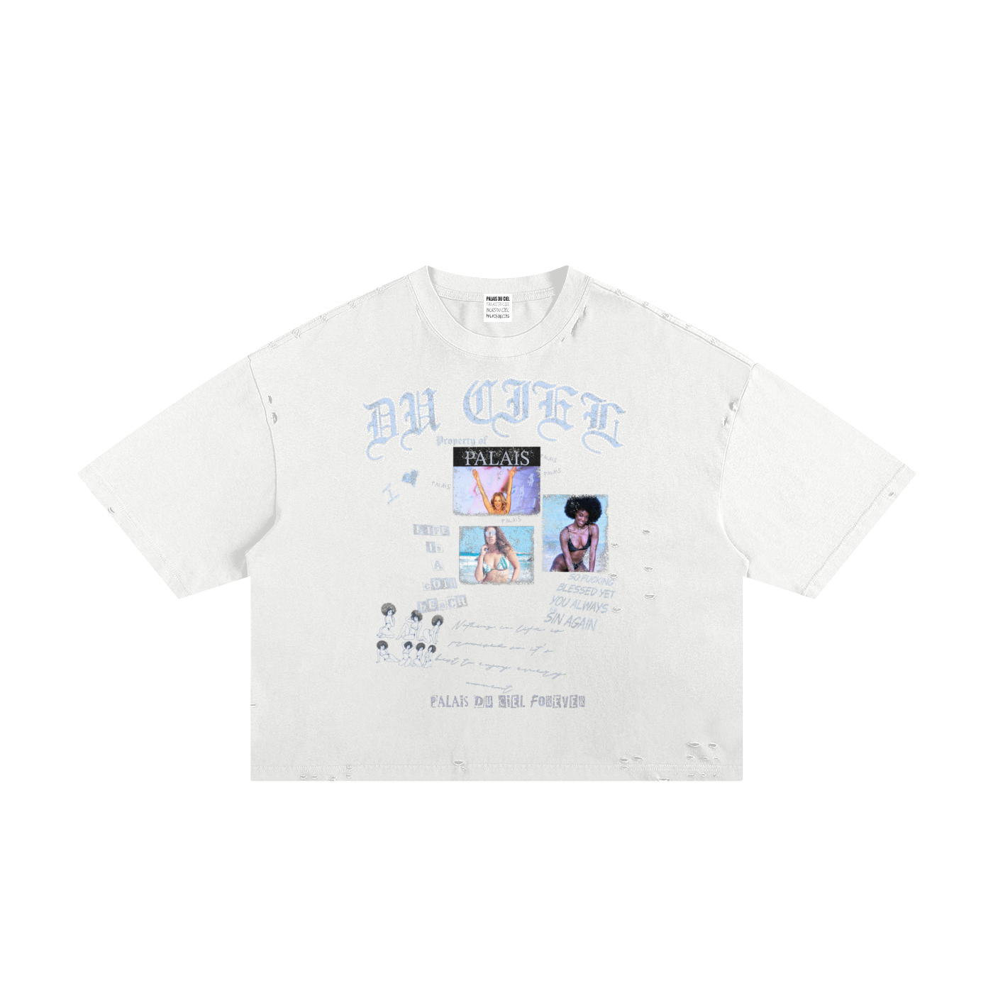 A SUPERMODEL AT BEACH T-SHIRT