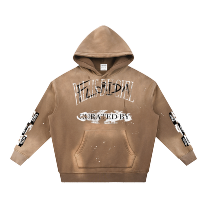 ACID WASH CHECKERBOARD HOODIE