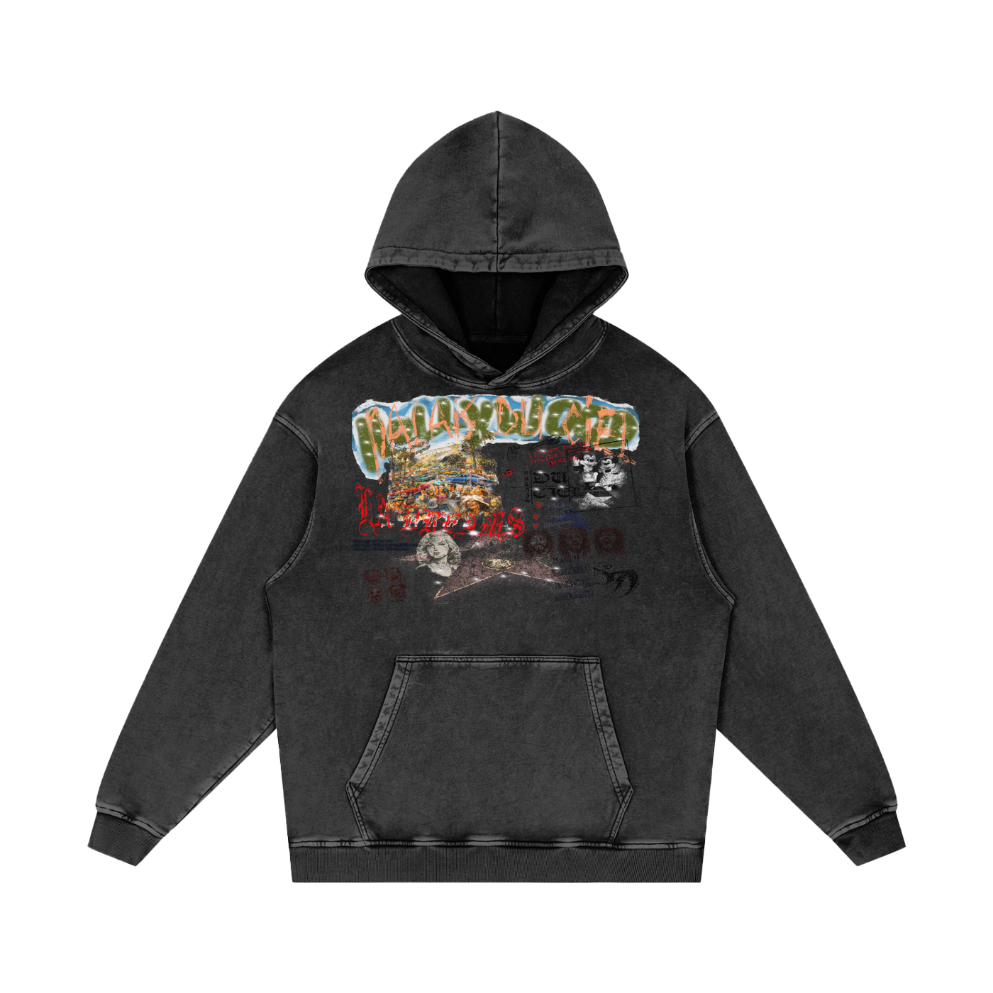 A AWESOME TOUR OF HOLLYWOOD / PALAIS DU CIEL SNOW WASHED HOODIE