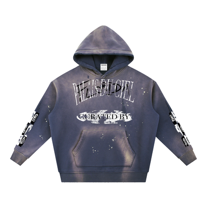 ACID WASH CHECKERBOARD HOODIE