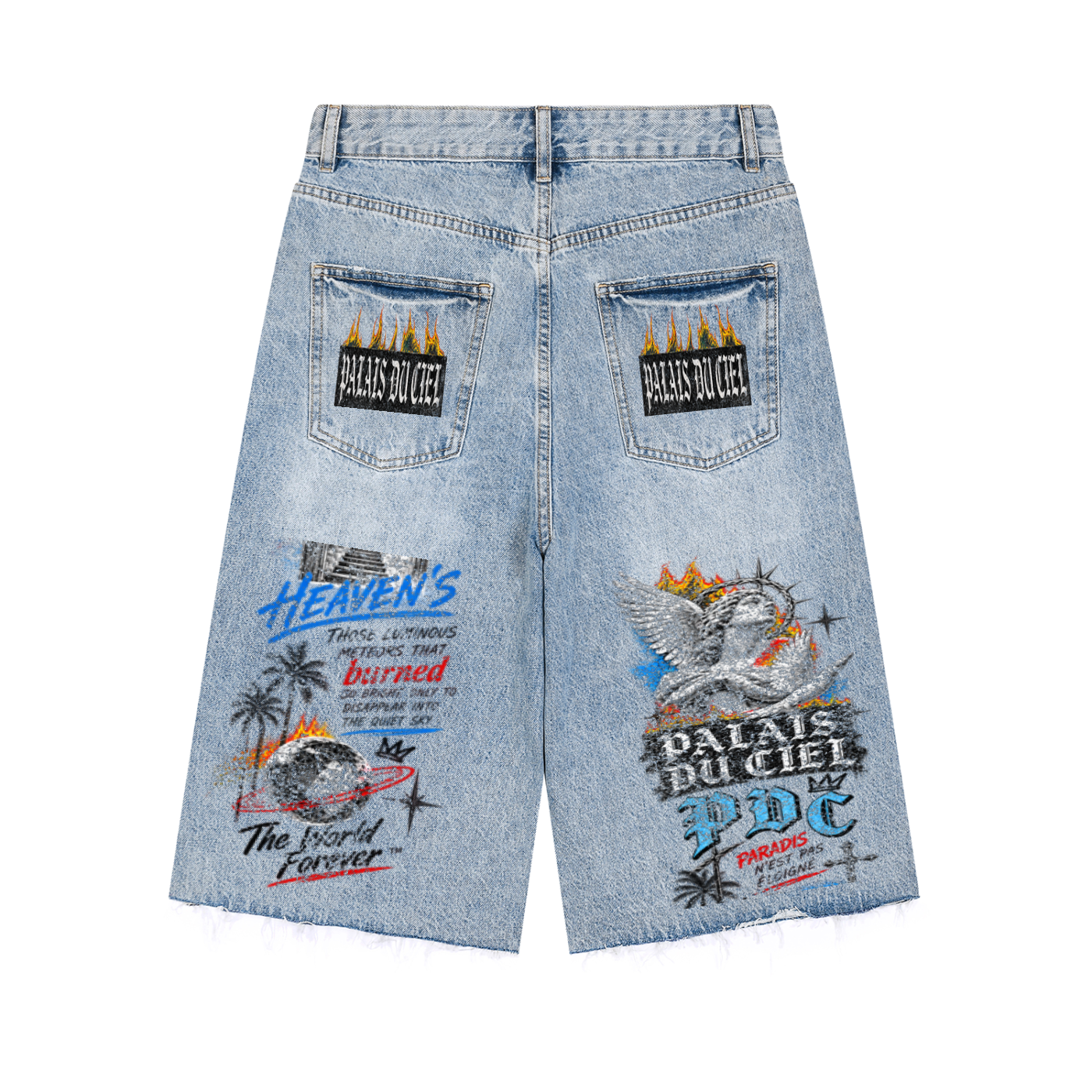 PALACE OF HEAVEN DENIM SHORTS