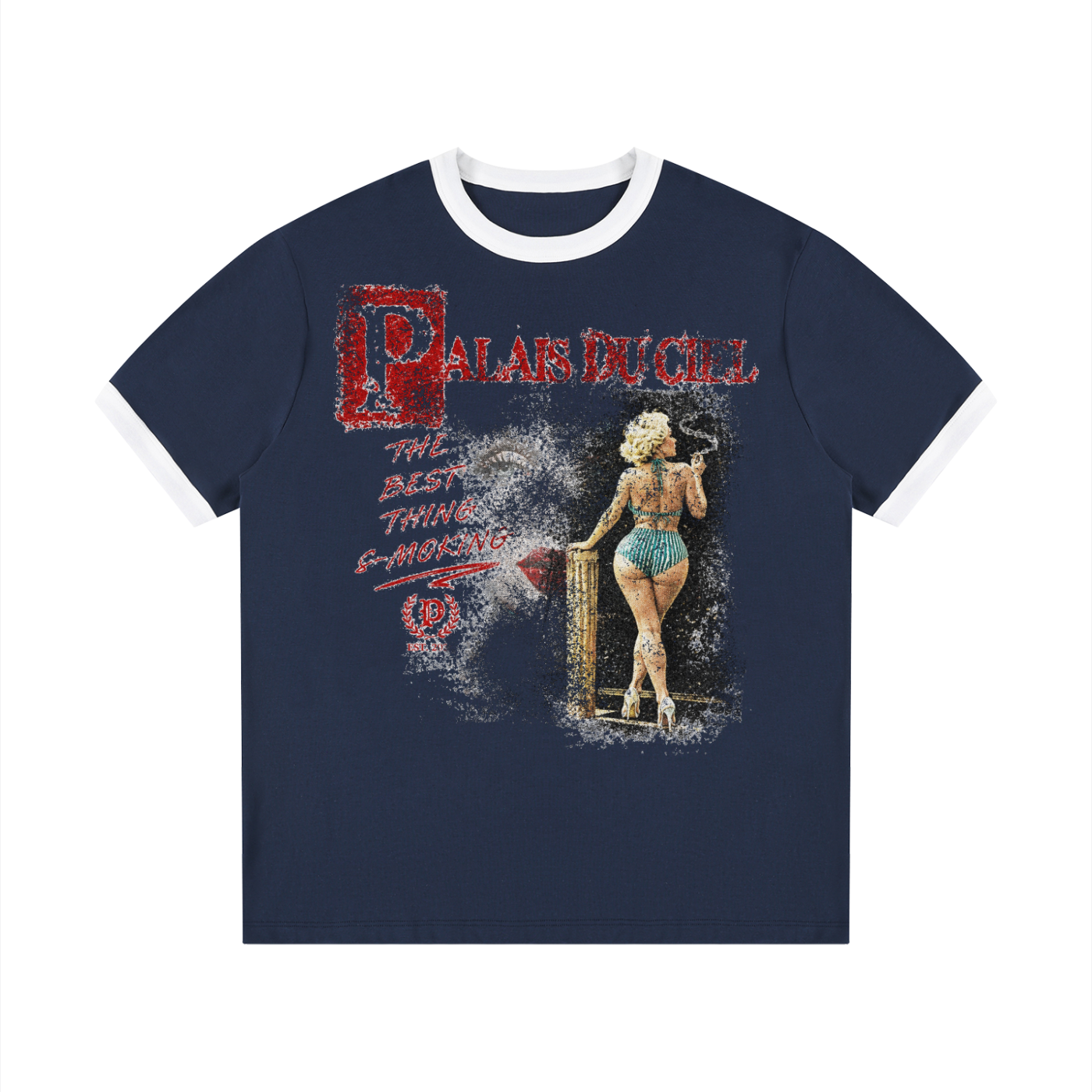 A ACTUAL MODEL SMOKING T-SHIRT