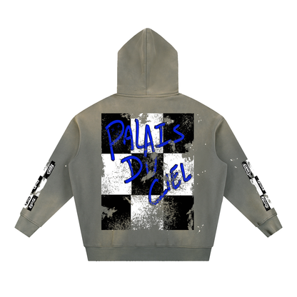 ACID WASH CHECKERBOARD HOODIE