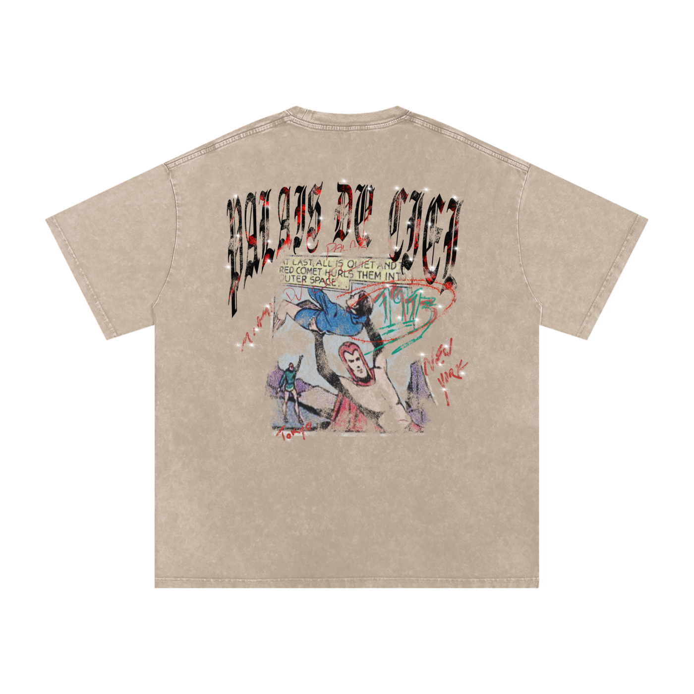 A AWESOME SUPERHERO FIGHTING CRIME / PALAIS DU CIEL T-SHIRT