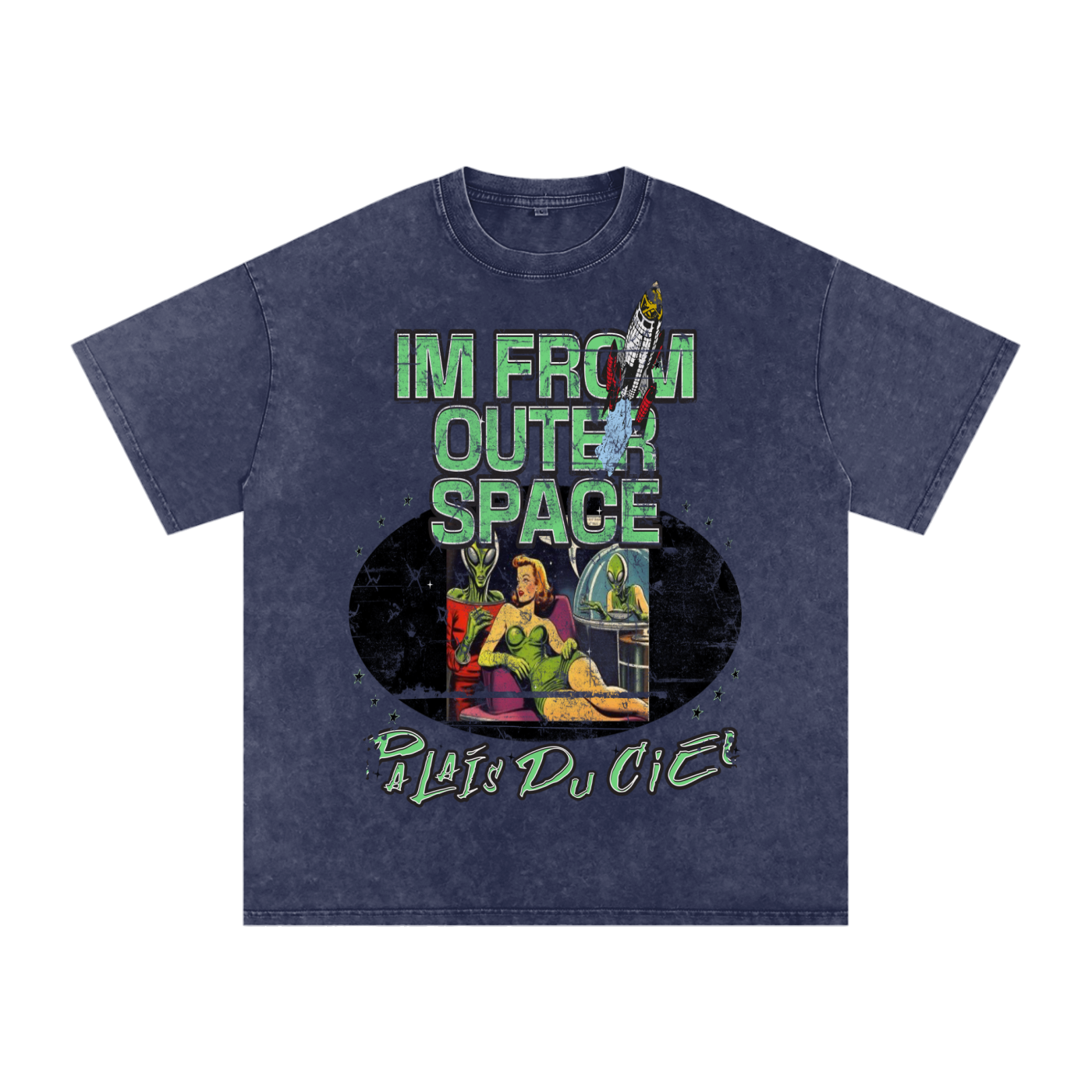 A I'm From Outer Space/ PALAIS DU CIEL Oversized Washed - T-shirt