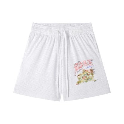 SUPERHERO FIGHTING CRIME MESH SHORTS