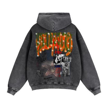 TOUR OF HOLLYWOOD BOXY WASHED ZIP-UP HOODIE