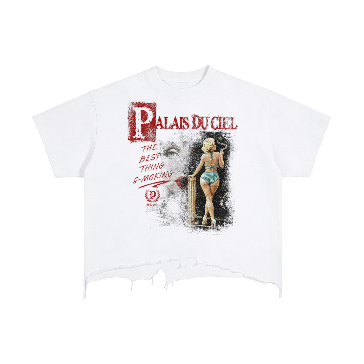 A ACTUAL MODEL SMOKING BOXY T-SHIRT