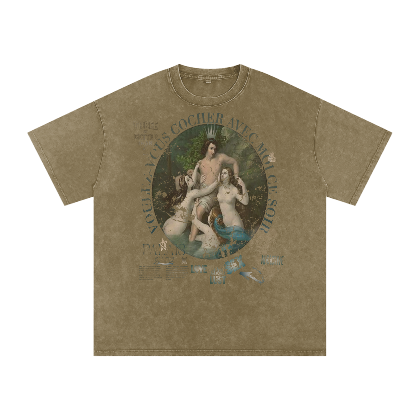 A VOULEZ-VOUS COUCHER AVEC MOI CE SOIR / PALAIS DU CIEL WASHED T- SHIRT