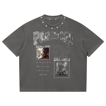 HEAVEN OR HELL STUDDED T-SHIRT