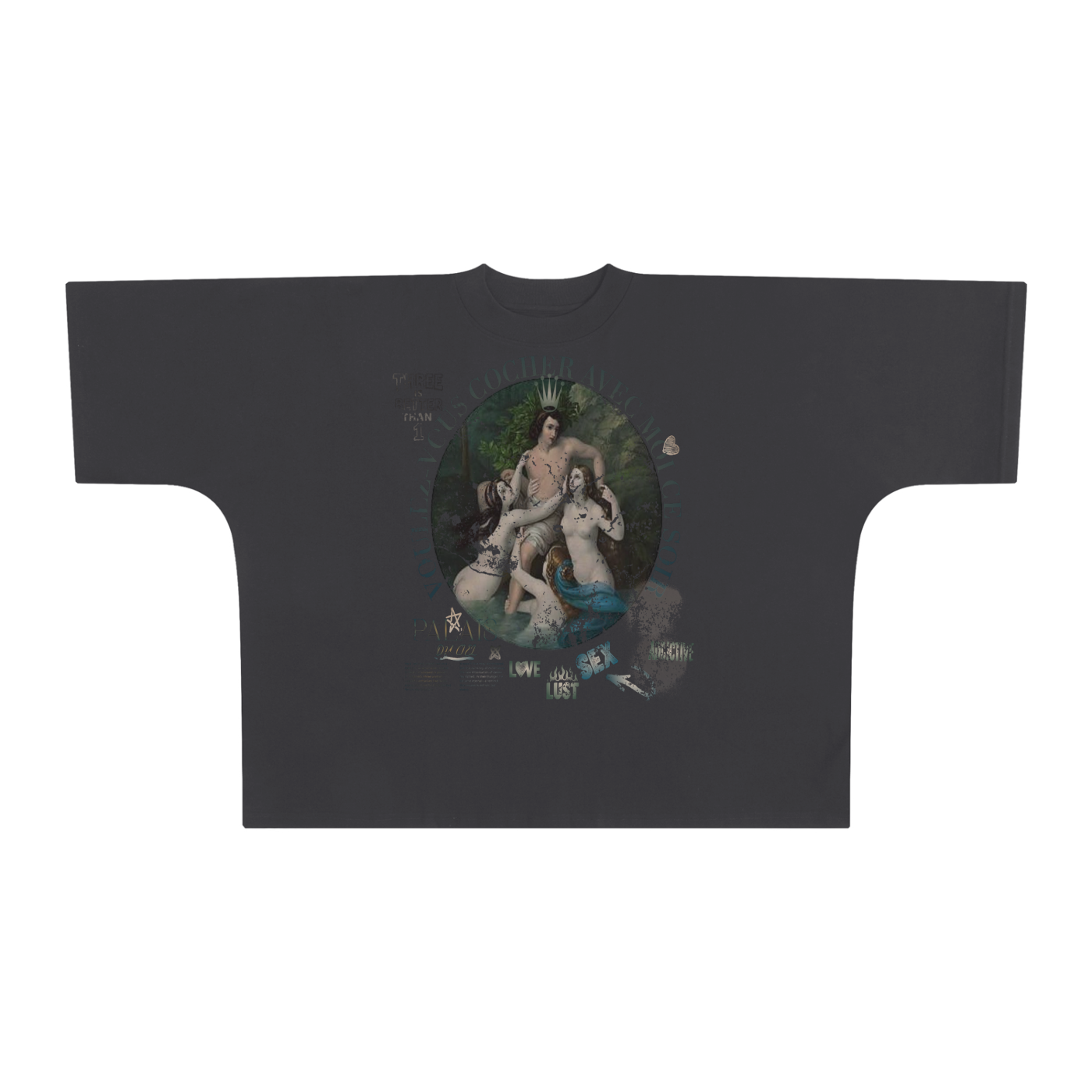 A VOULEZ-VOUS COUCHER AVEC MOI CE SOIR / PALAIS DU CIEL WASHED BOXY T- SHIRT