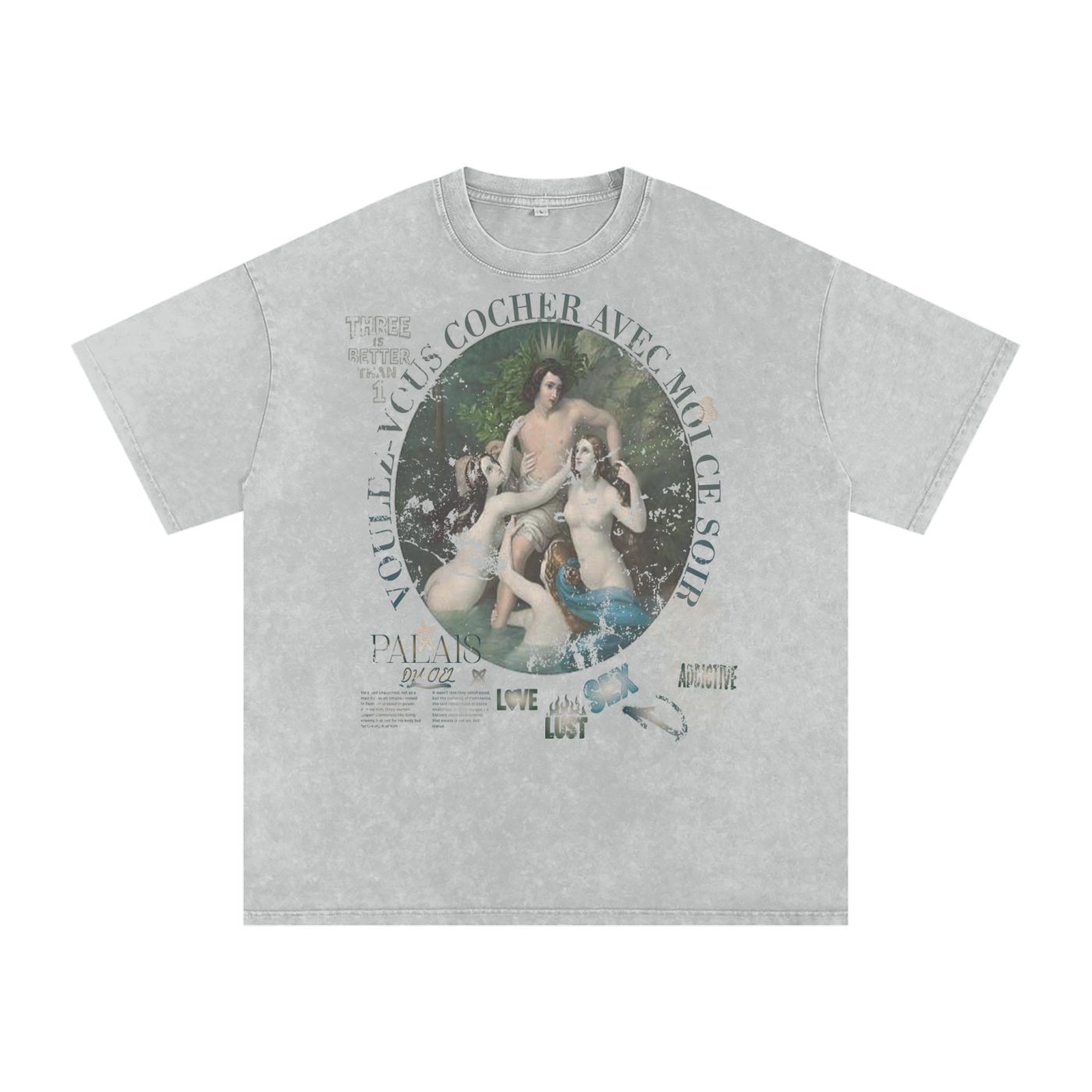 A VOULEZ-VOUS COUCHER AVEC MOI CE SOIR / PALAIS DU CIEL WASHED T- SHIRT